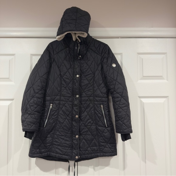 Steve Madden Jackets & Blazers - Steve Madden Black Hooded Winter Parker Coat Jacket Women Size M